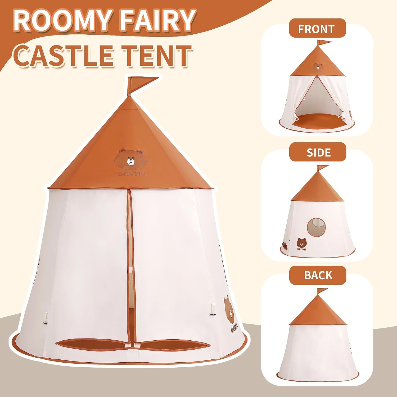Bear Teepee Play Tent