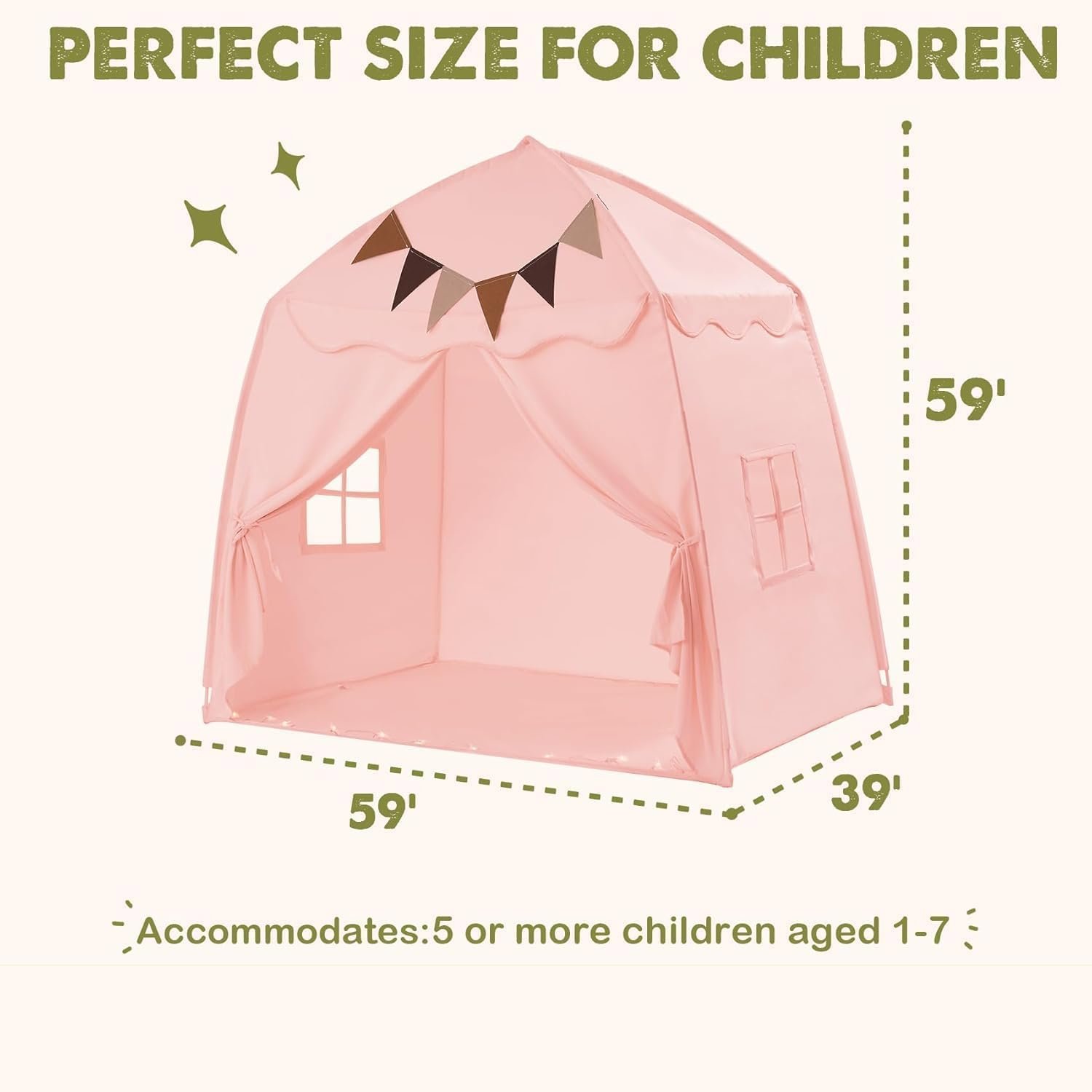 Extra Large Pink Dome Play Tent