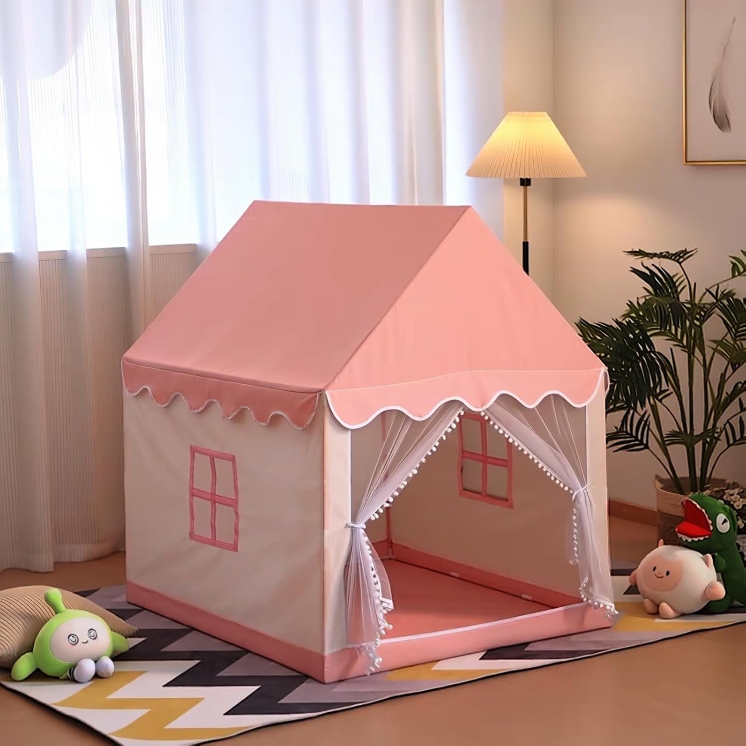 Pink Princess Playhouse Tent with Star Lights: image 4