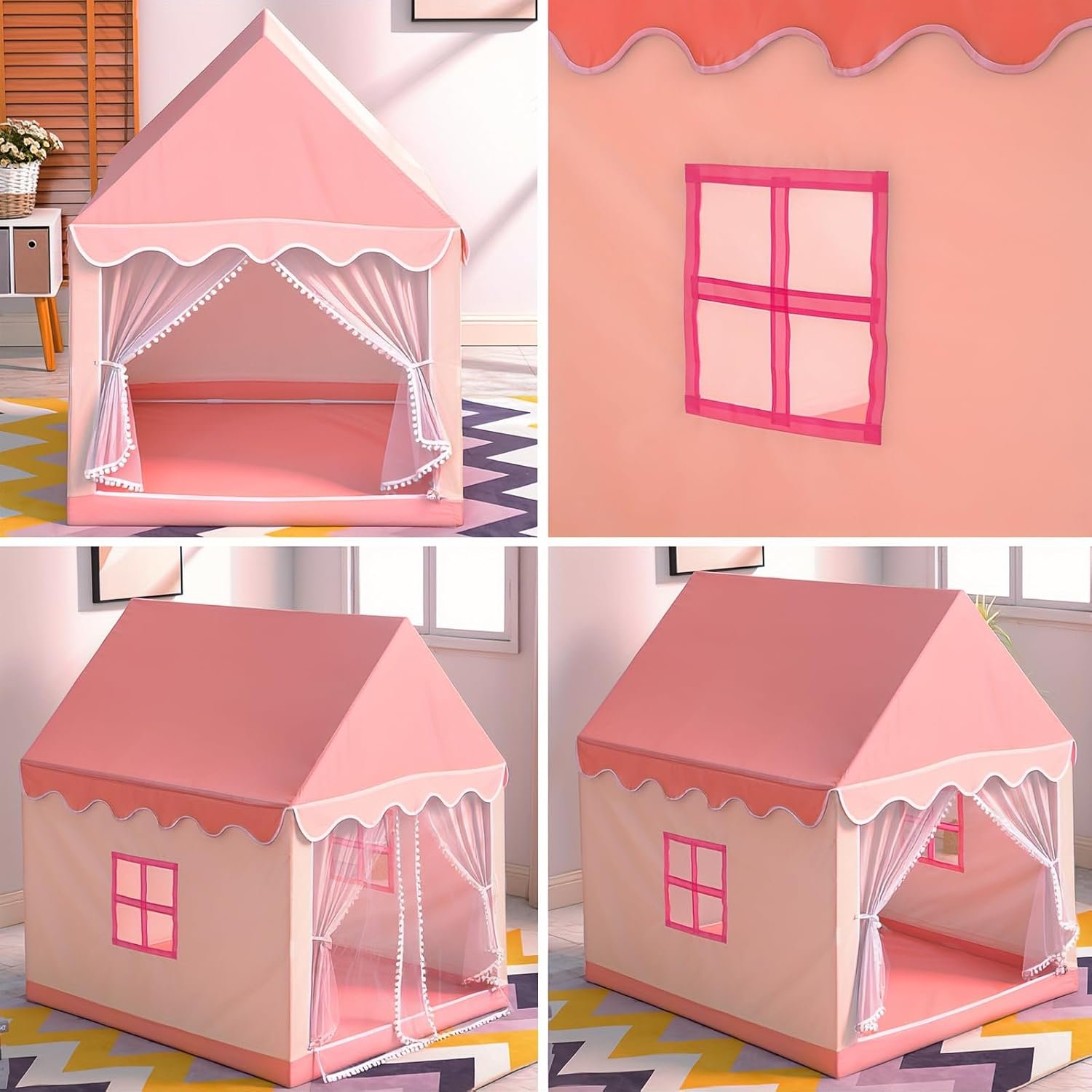 Pink Princess Playhouse Tent with Star Lights: image 5