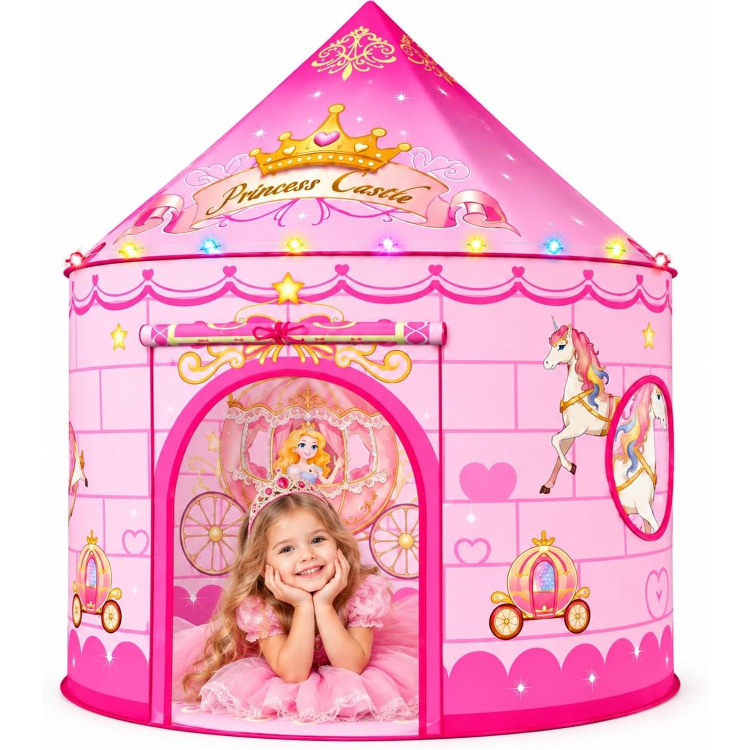 Princess Pop Up Tent With Lights: image 1