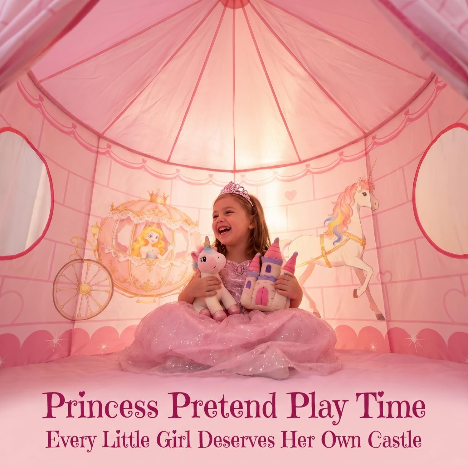 Princess Pop Up Tent With Lights: image 6
