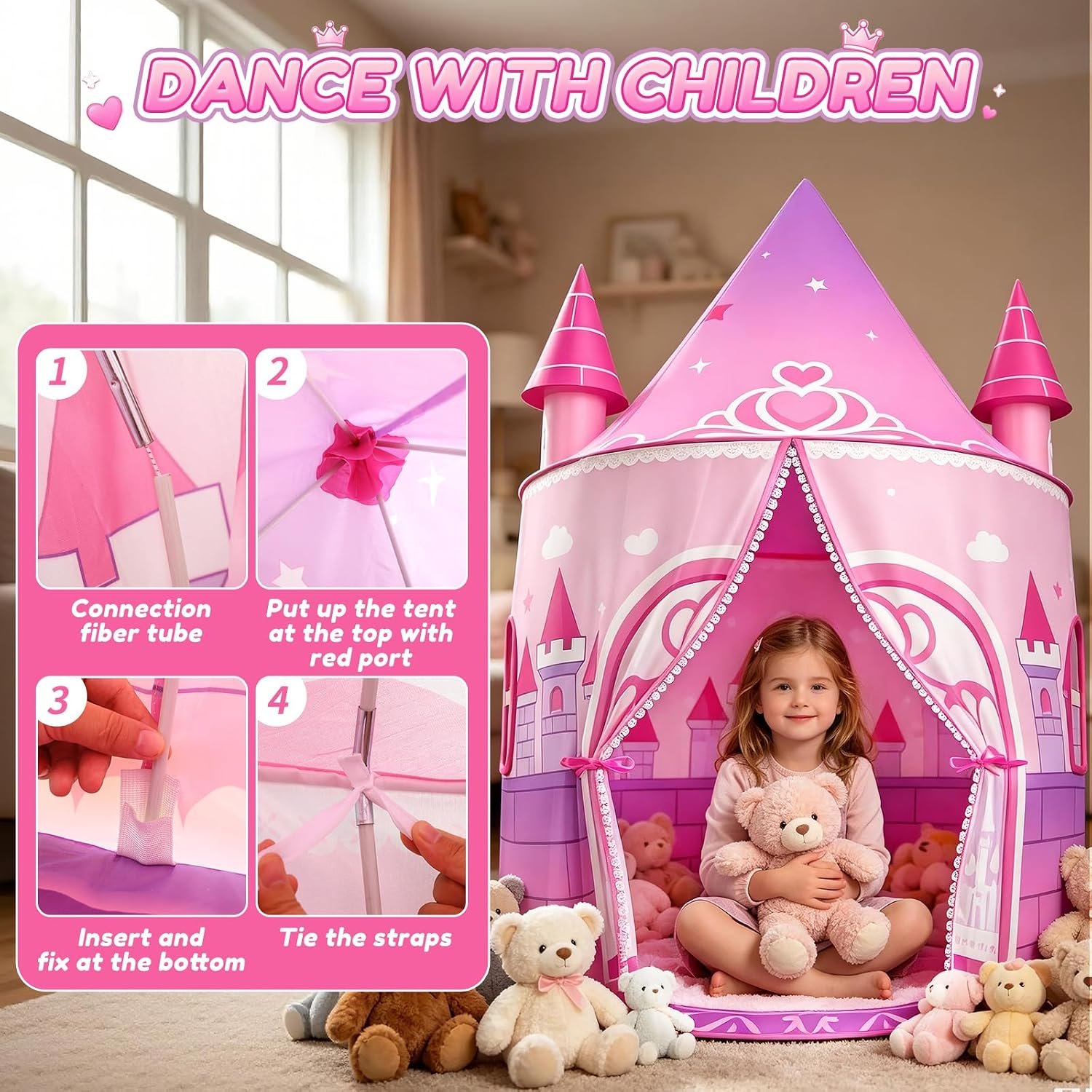 Tall Princess Castle Play Tent