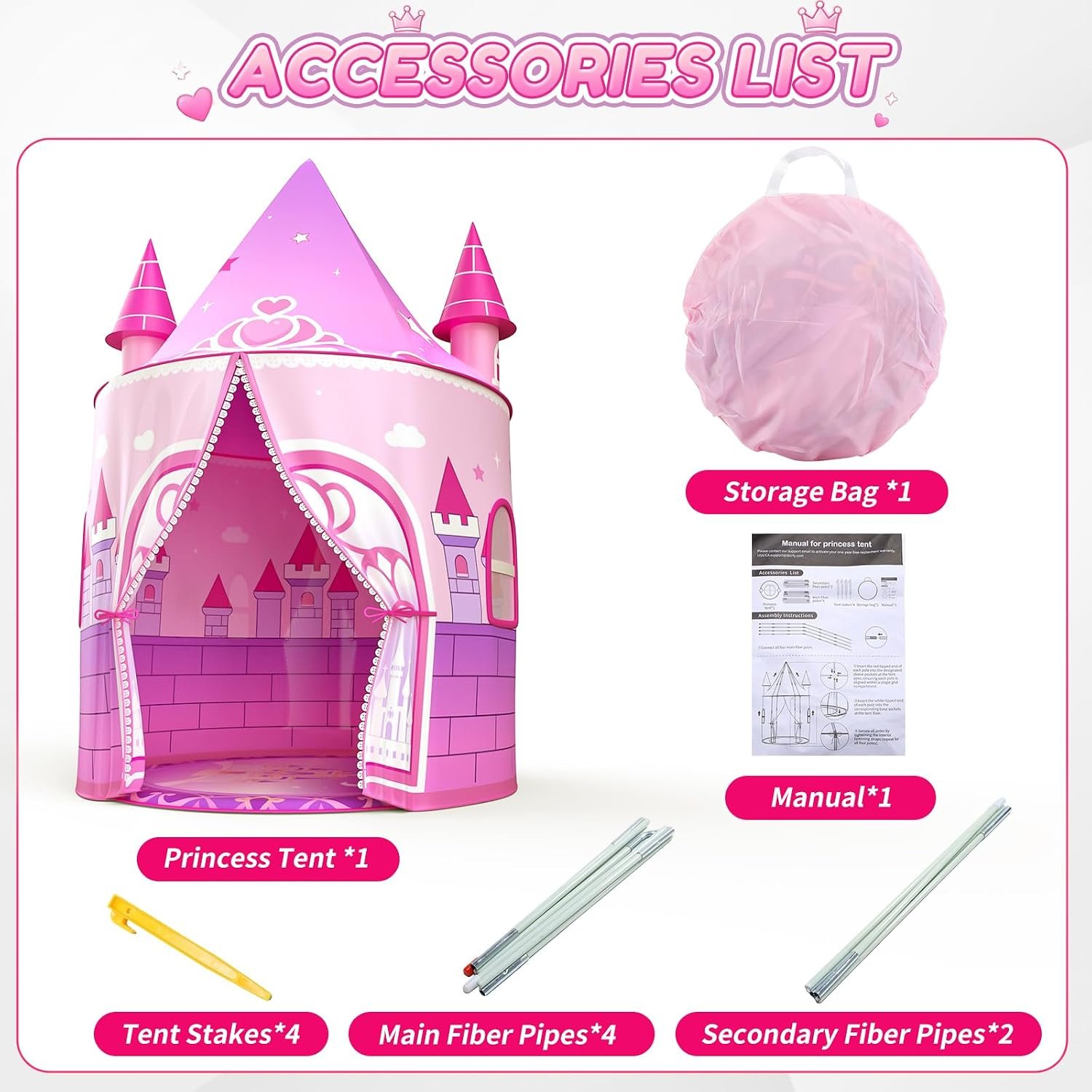 Tall Princess Castle Play Tent: image 9